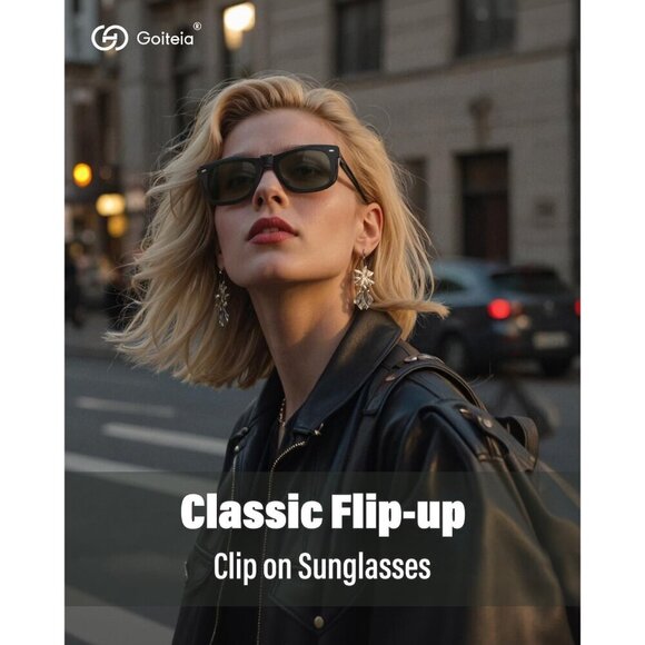 Clip On Sunglasses Women Men Polarized UV400 Concel Glasses Retro Style